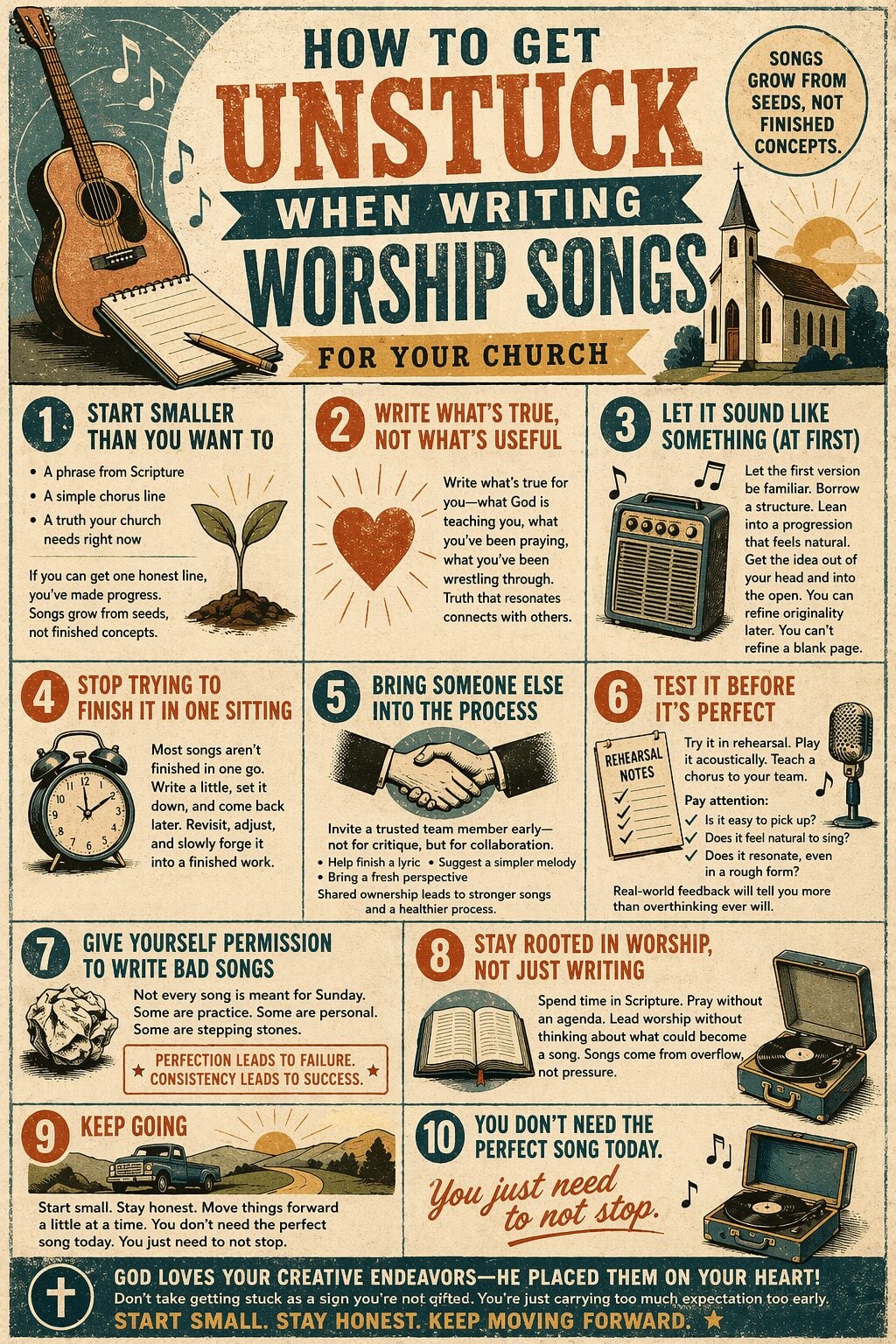 How To Get Unstuck When Writing Worship Songs For Your Church