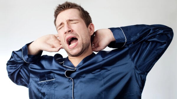 tired yawning